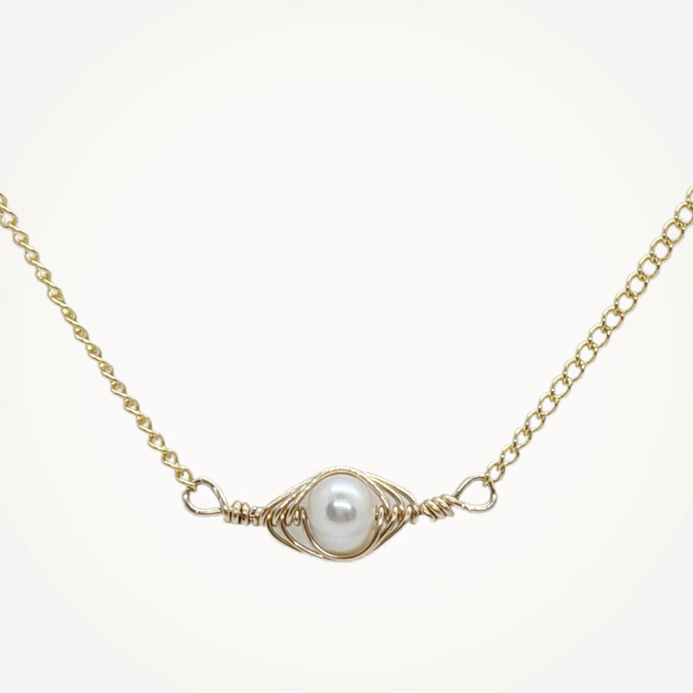 Peapod Necklace | Tiny Gold Dipped