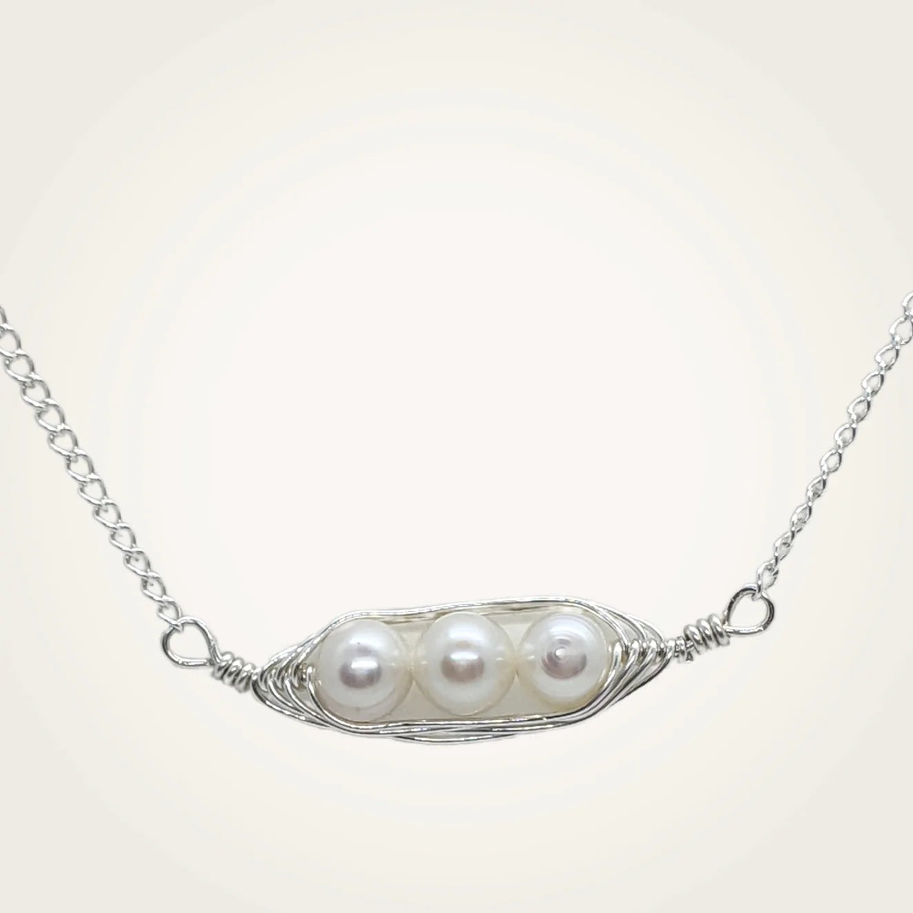 Peapod Necklace | Tiny Sterling Silver