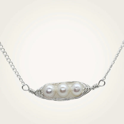 Peapod Necklace | Tiny Sterling Silver