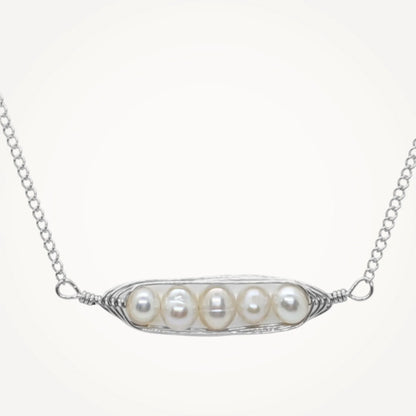 Peapod Necklace | Tiny Sterling Silver