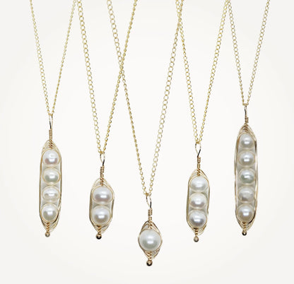 Peapod Necklace | Gold Dipped