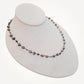 Knotted Necklace with Jewel Tone Pearls