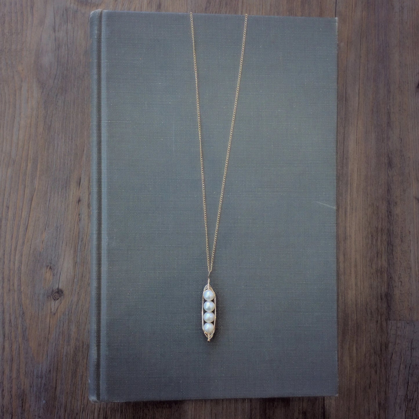 Peapod Necklace | Gold Dipped