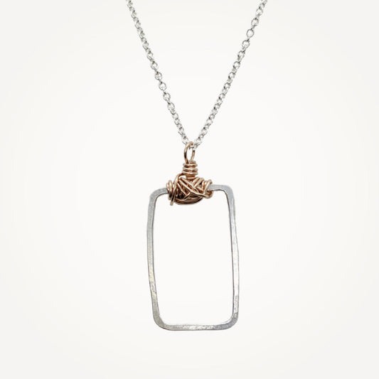 Knot Necklace | Sterling Silver and Bronze Handcrafted