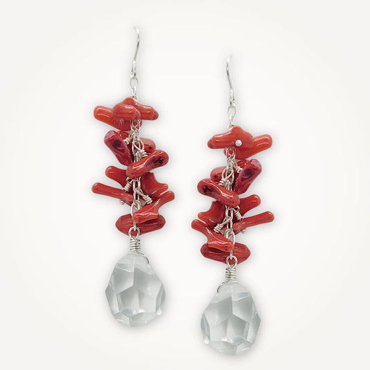 Cupolini Cluster Earrings | Red