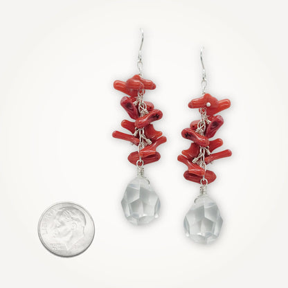 Cupolini Cluster Earrings | Red