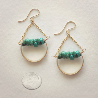 Horizon Earrings • Choice of Gemstone