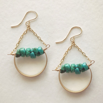 Horizon Earrings • Choice of Gemstone