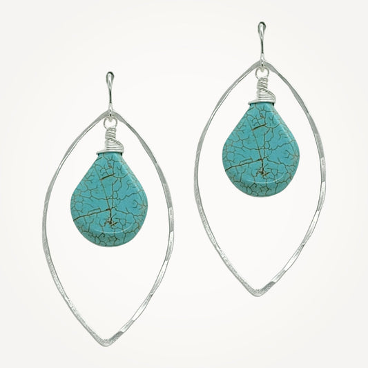 Marquise Earrings • Turquoise Teardrop